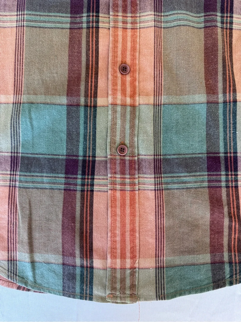 VTG Banana Republic men’s Short-Sleeve Plaid Button-Up Shirt L